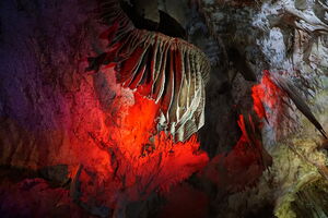 Multi-sensory light and music show designed for show cave tourism
