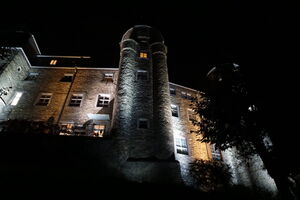 Castle Herborn Germany Façade lighting with warm white LEDs on a historic castle