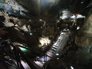 Billstein cave Germany Light installation for underground sights