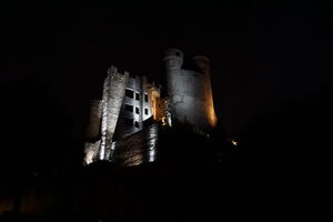 Castle Greifenstein Germany LED up-lights for accentuating historic walls
